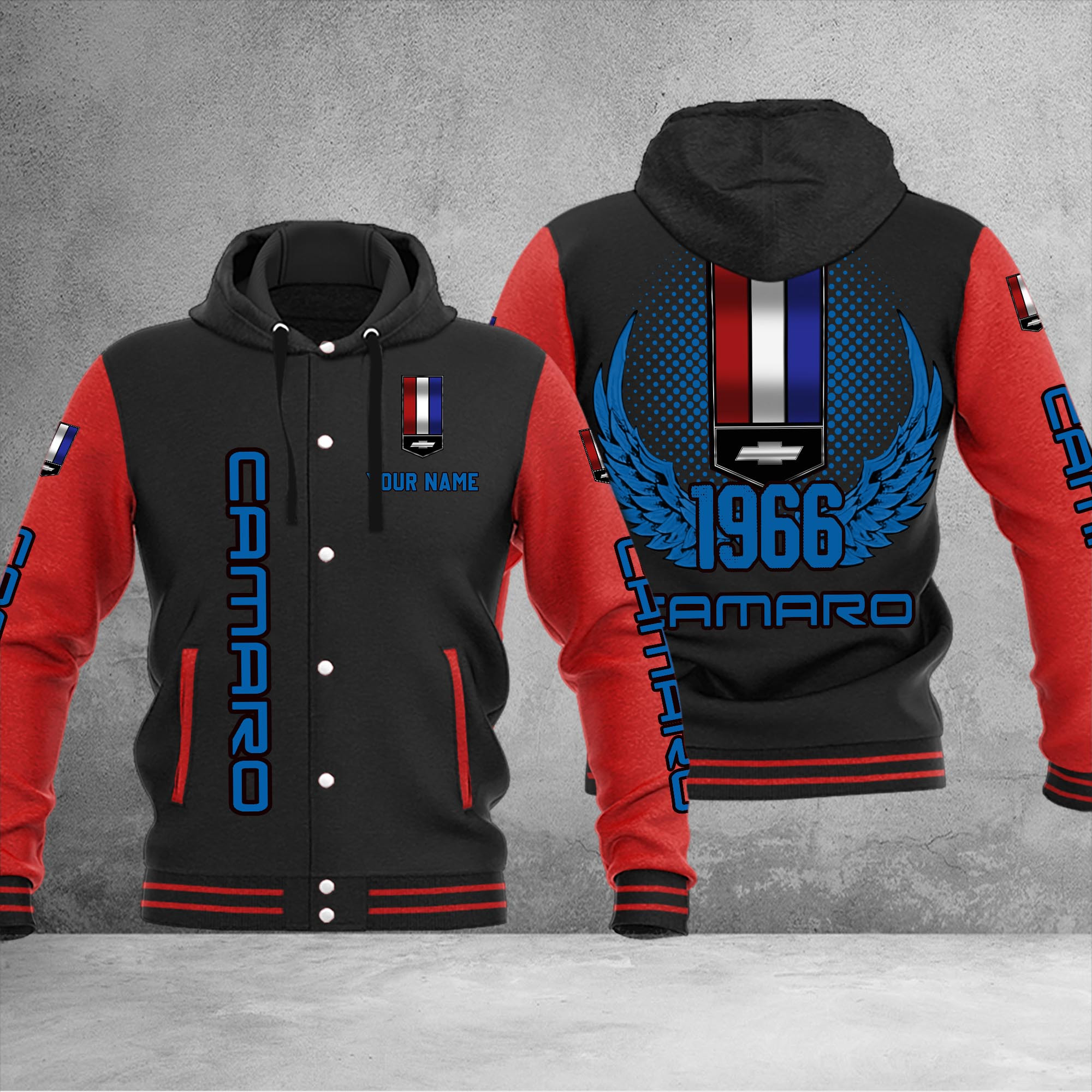 Chevrolet Camaro DMHJ1029 Baseball Jacket Multicolor - Famjoys Chevrolet Camaro DMHJ1029 Baseball Jacket Multicolor - Famjoys