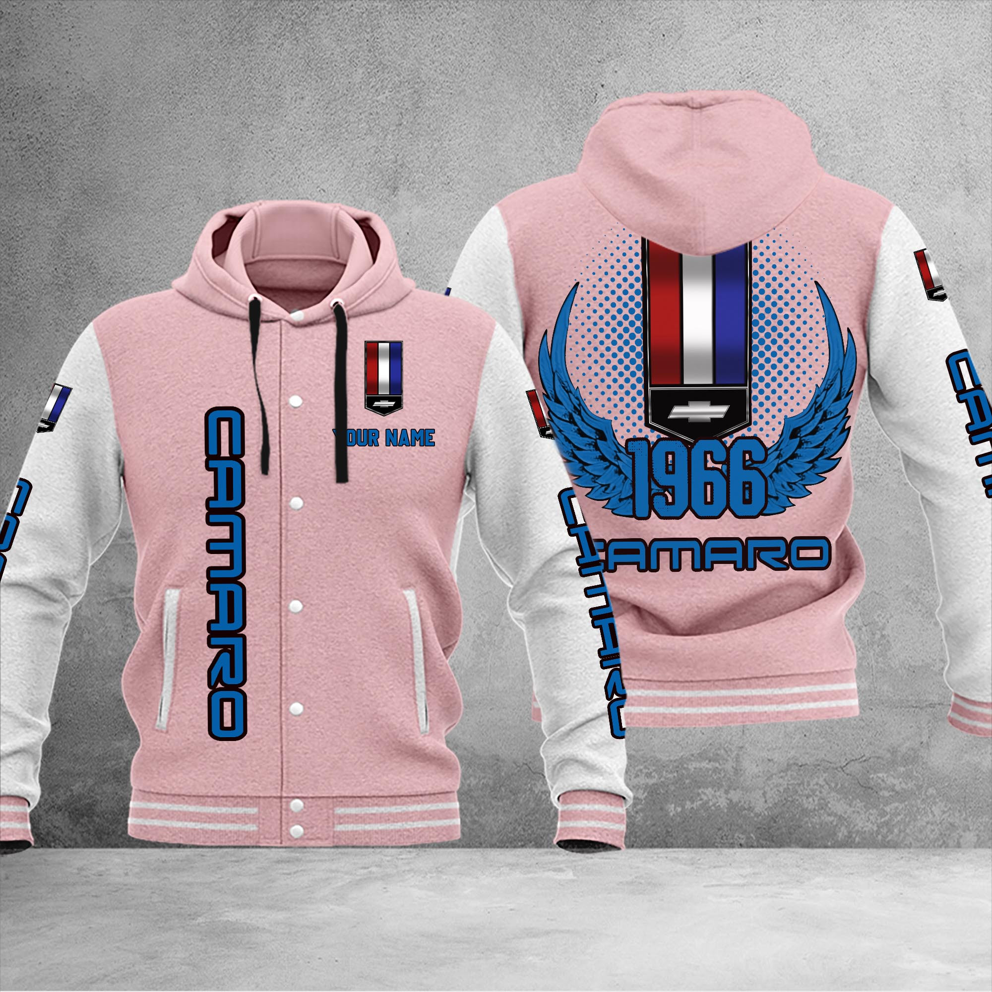 Chevrolet Camaro DMHJ1029 Baseball Jacket Multicolor - Famjoys Chevrolet Camaro DMHJ1029 Baseball Jacket Multicolor - Famjoys