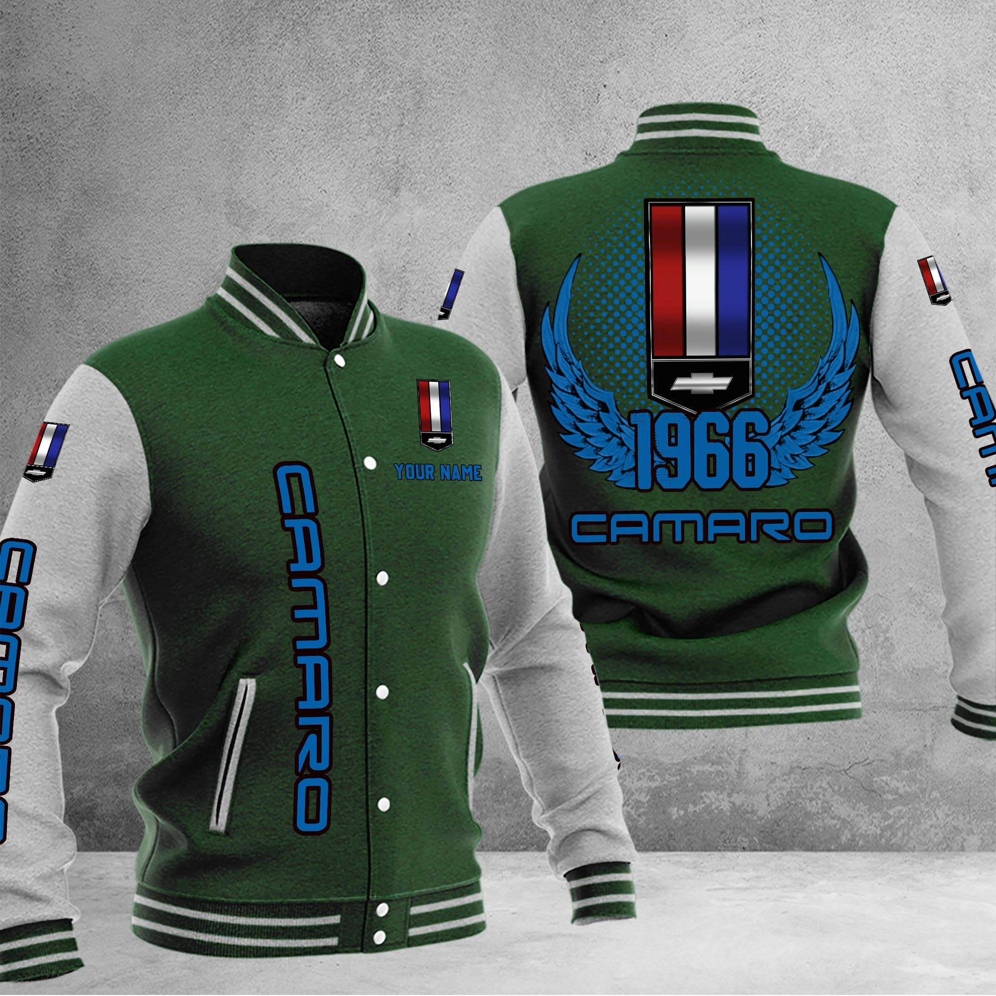 Chevrolet Camaro DMHJ1029 Baseball Jacket Multicolor - Famjoys Chevrolet Camaro DMHJ1029 Baseball Jacket Multicolor - Famjoys