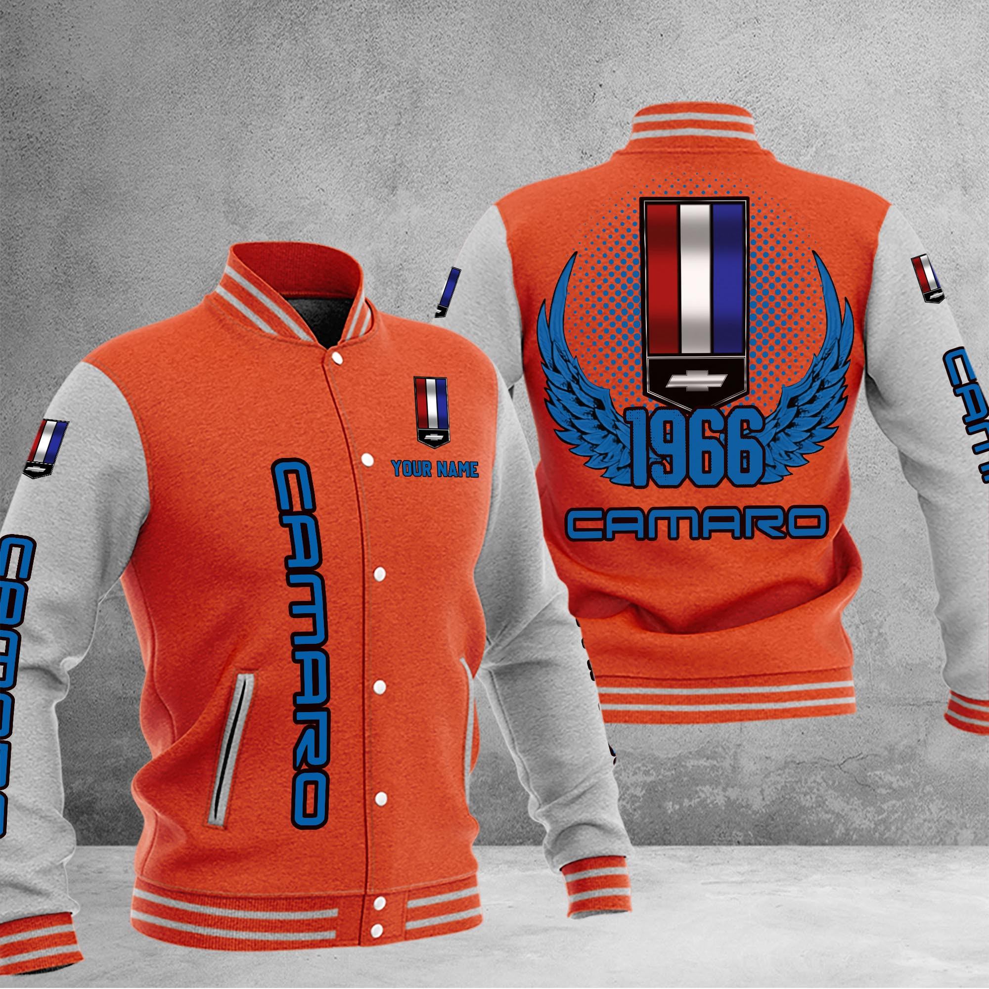 Chevrolet Camaro DMHJ1029 Baseball Jacket Multicolor - Famjoys Chevrolet Camaro DMHJ1029 Baseball Jacket Multicolor - Famjoys