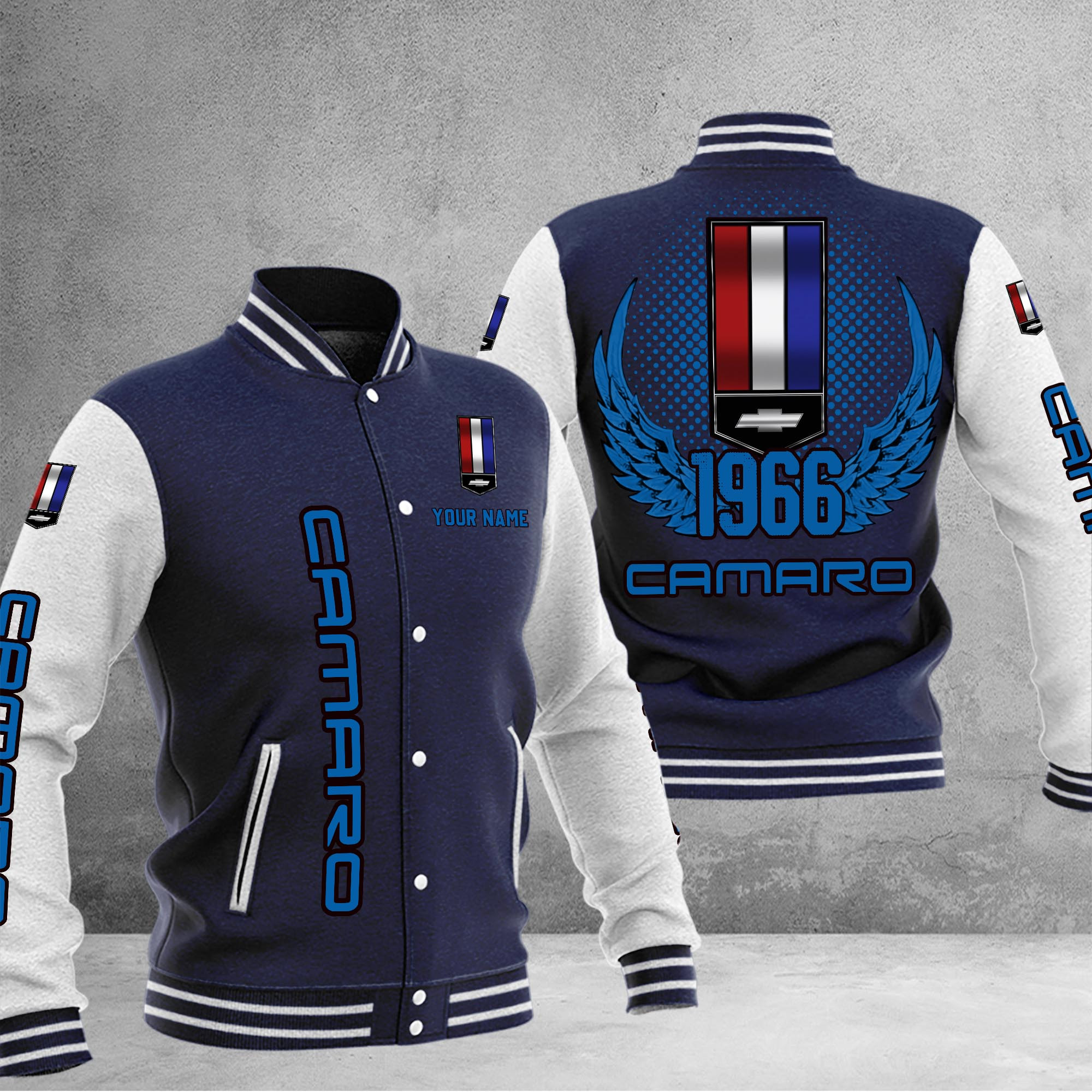 Chevrolet Camaro DMHJ1029 Baseball Jacket Multicolor - Famjoys Chevrolet Camaro DMHJ1029 Baseball Jacket Multicolor - Famjoys