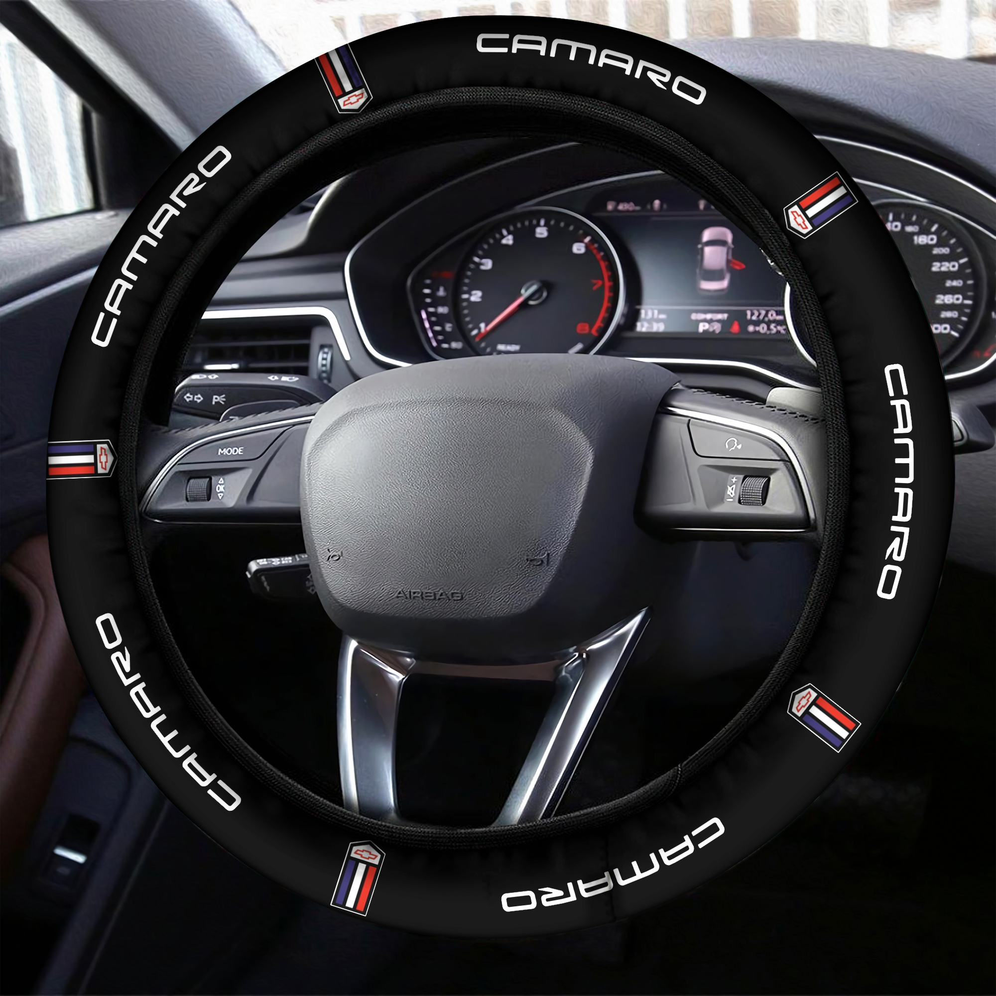Chevrolet Camaro Steering Wheel Cover black