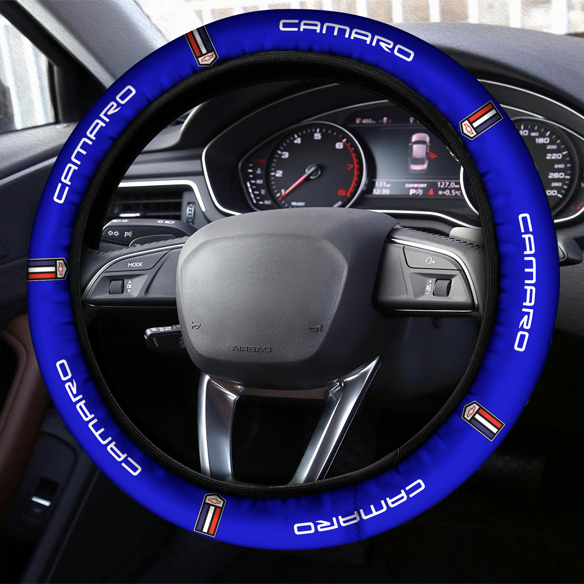 Chevrolet Camaro Steering Wheel Cover blue