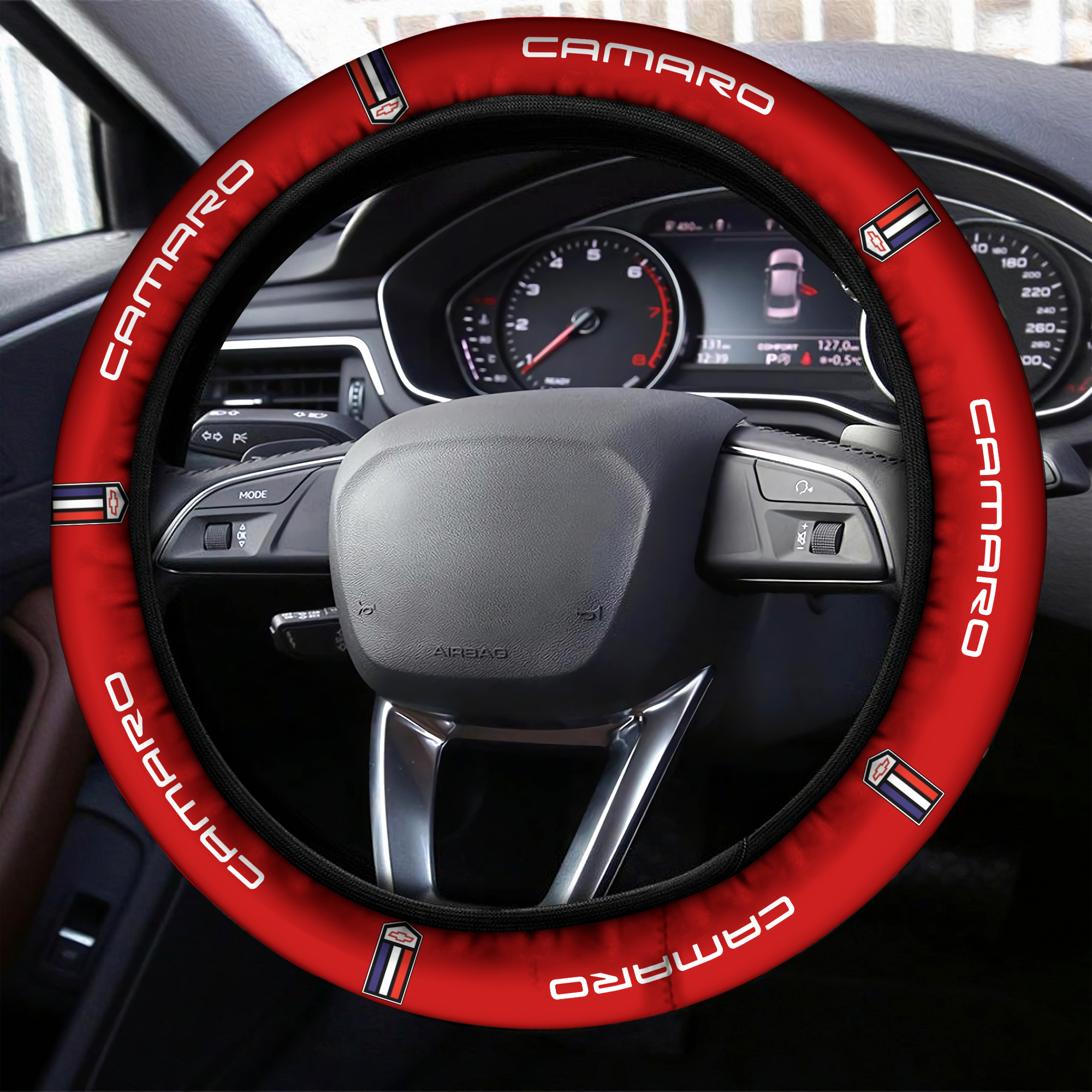Chevrolet Camaro Steering Wheel Cover Red