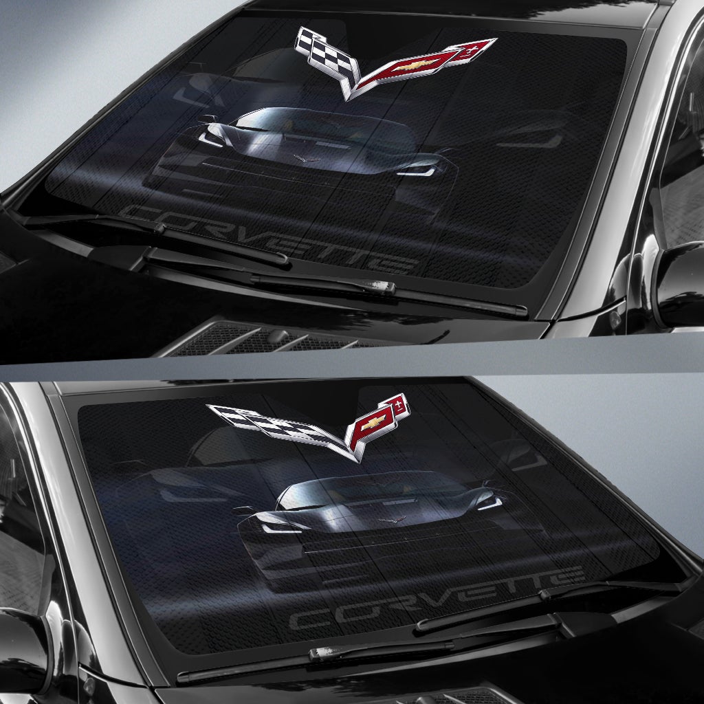 Chevrolet Corvette C7 Windshield Sun Shade V1 - Famjoys Chevrolet Corvette C7 Windshield Sun Shade V1 - Famjoys