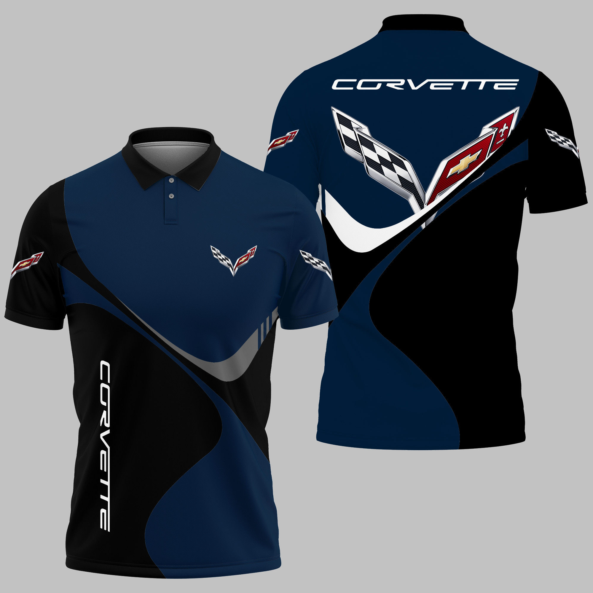 CHEVROLET CORVETTE Polo Shirt V01 - Famjoys CHEVROLET CORVETTE Polo Shirt V01 - Famjoys