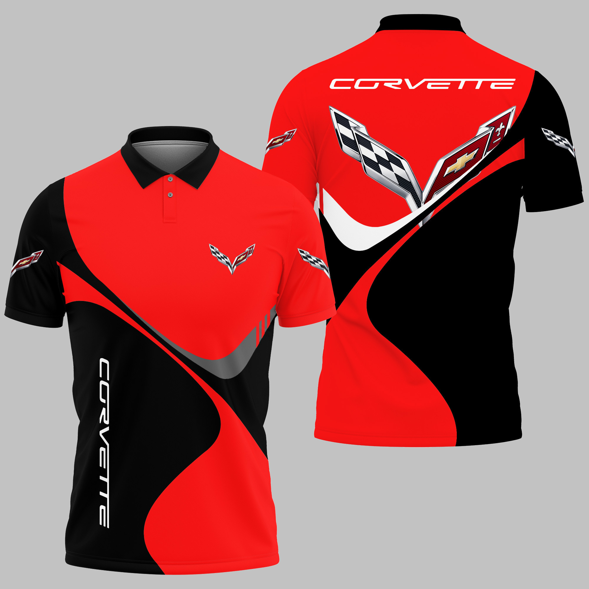 CHEVROLET CORVETTE Polo Shirt V01 - Famjoys CHEVROLET CORVETTE Polo Shirt V01 - Famjoys