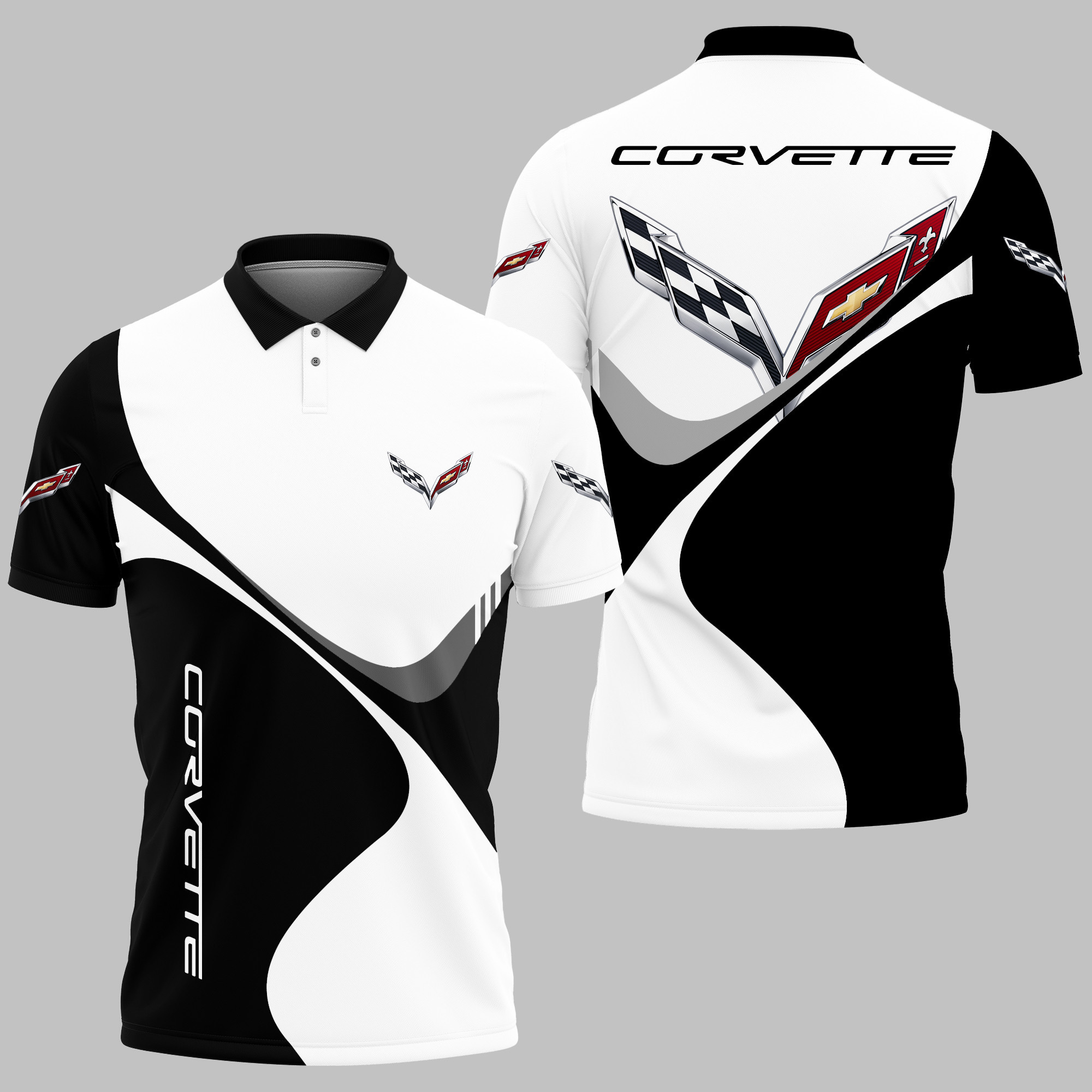 CHEVROLET CORVETTE Polo Shirt V01 - Famjoys CHEVROLET CORVETTE Polo Shirt V01 - Famjoys