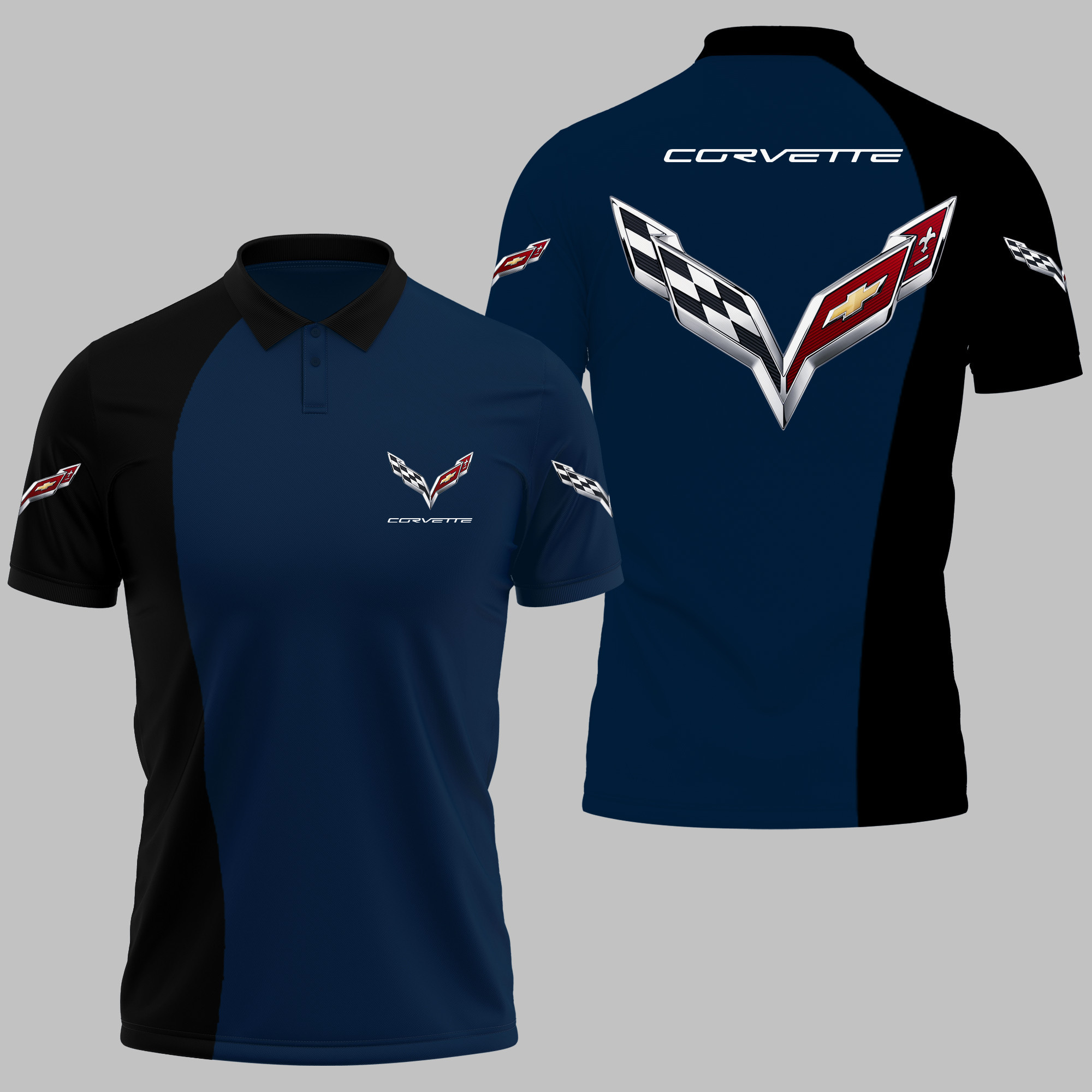CHEVROLET CORVETTE Polo Shirt V02 - Famjoys CHEVROLET CORVETTE Polo Shirt V02 - Famjoys