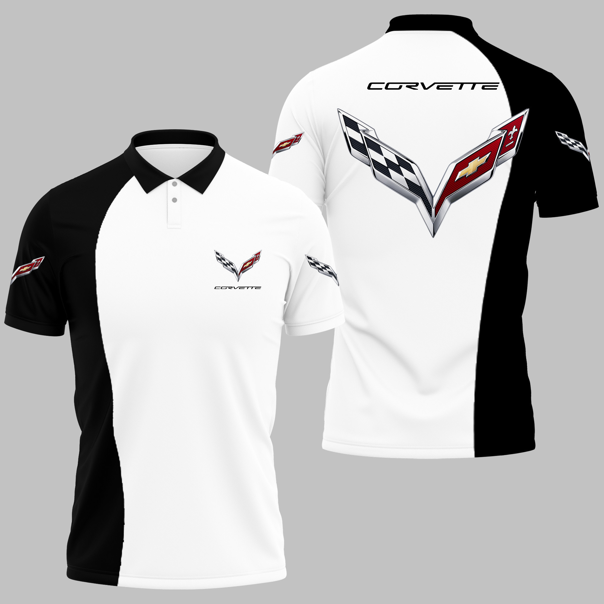 CHEVROLET CORVETTE Polo Shirt V02 - Famjoys CHEVROLET CORVETTE Polo Shirt V02 - Famjoys