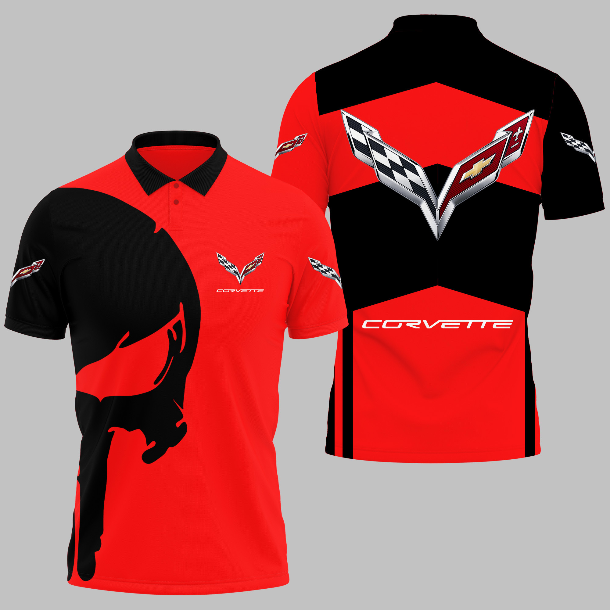 CHEVROLET CORVETTE Polo Shirt V05 - Famjoys CHEVROLET CORVETTE Polo Shirt V05 - Famjoys