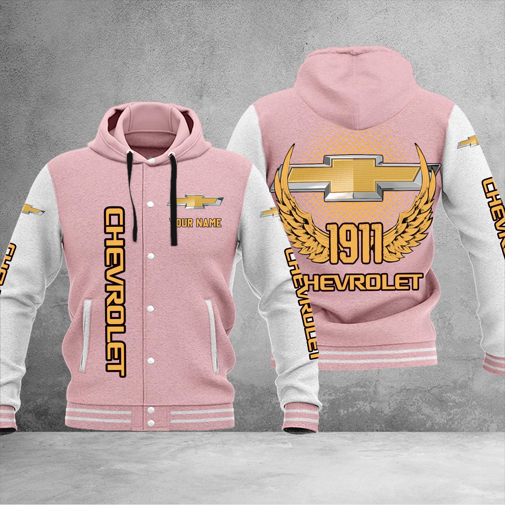 Chevrolet DMHJ1028 Baseball Jacket Multicolor - Famjoys Chevrolet DMHJ1028 Baseball Jacket Multicolor - Famjoys