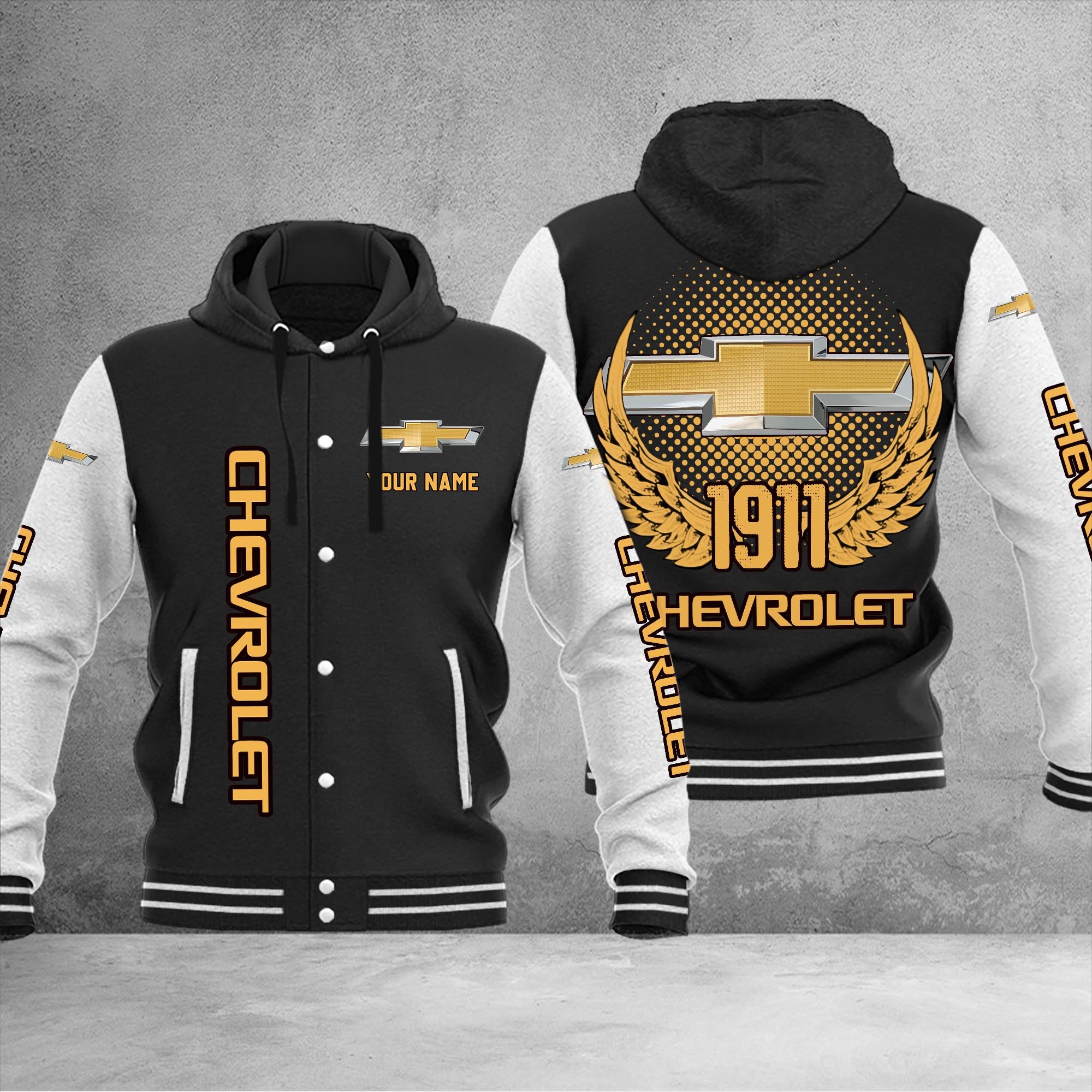 Chevrolet DMHJ1028 Baseball Jacket Multicolor - Famjoys Chevrolet DMHJ1028 Baseball Jacket Multicolor - Famjoys