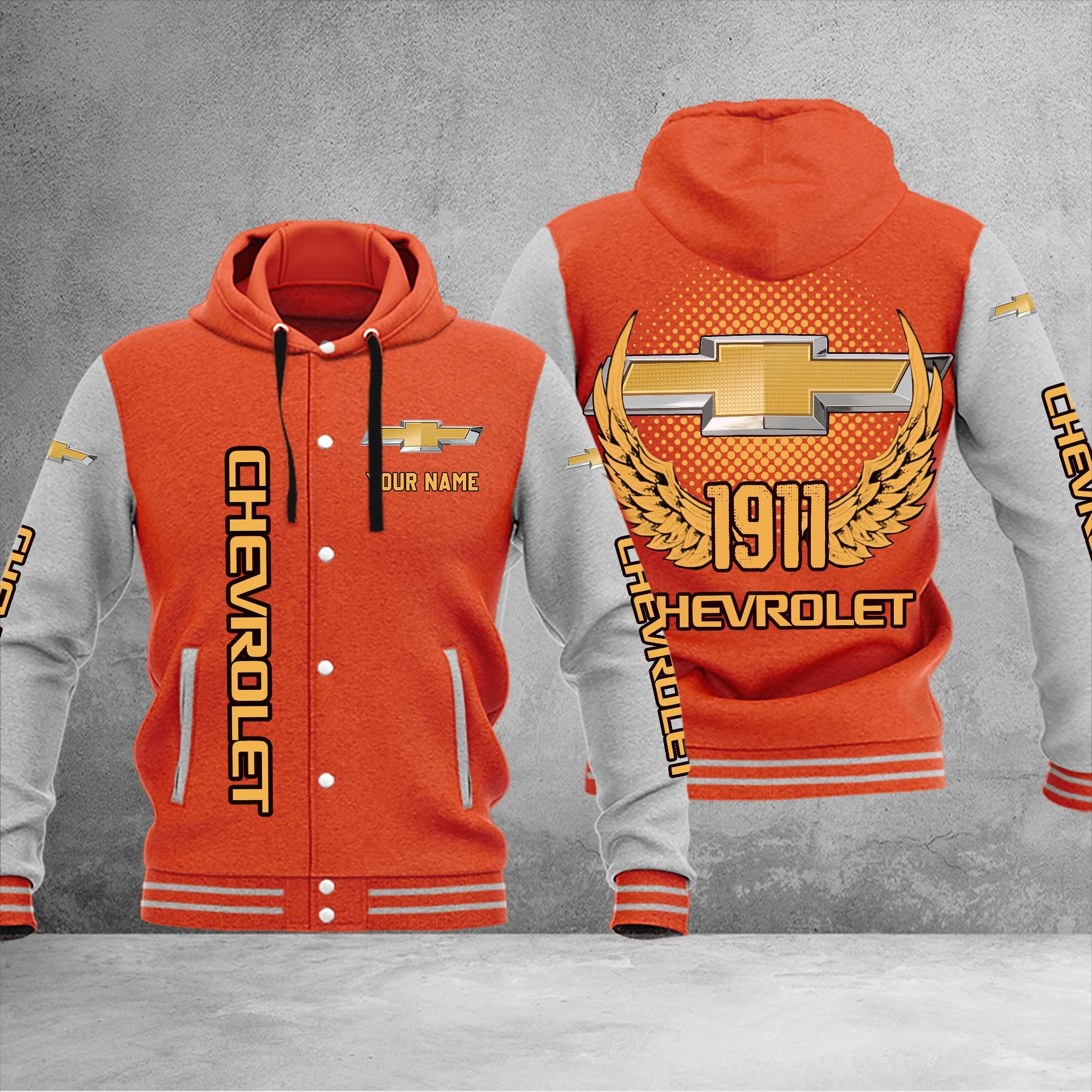 Chevrolet DMHJ1028 Baseball Jacket Multicolor - Famjoys Chevrolet DMHJ1028 Baseball Jacket Multicolor - Famjoys