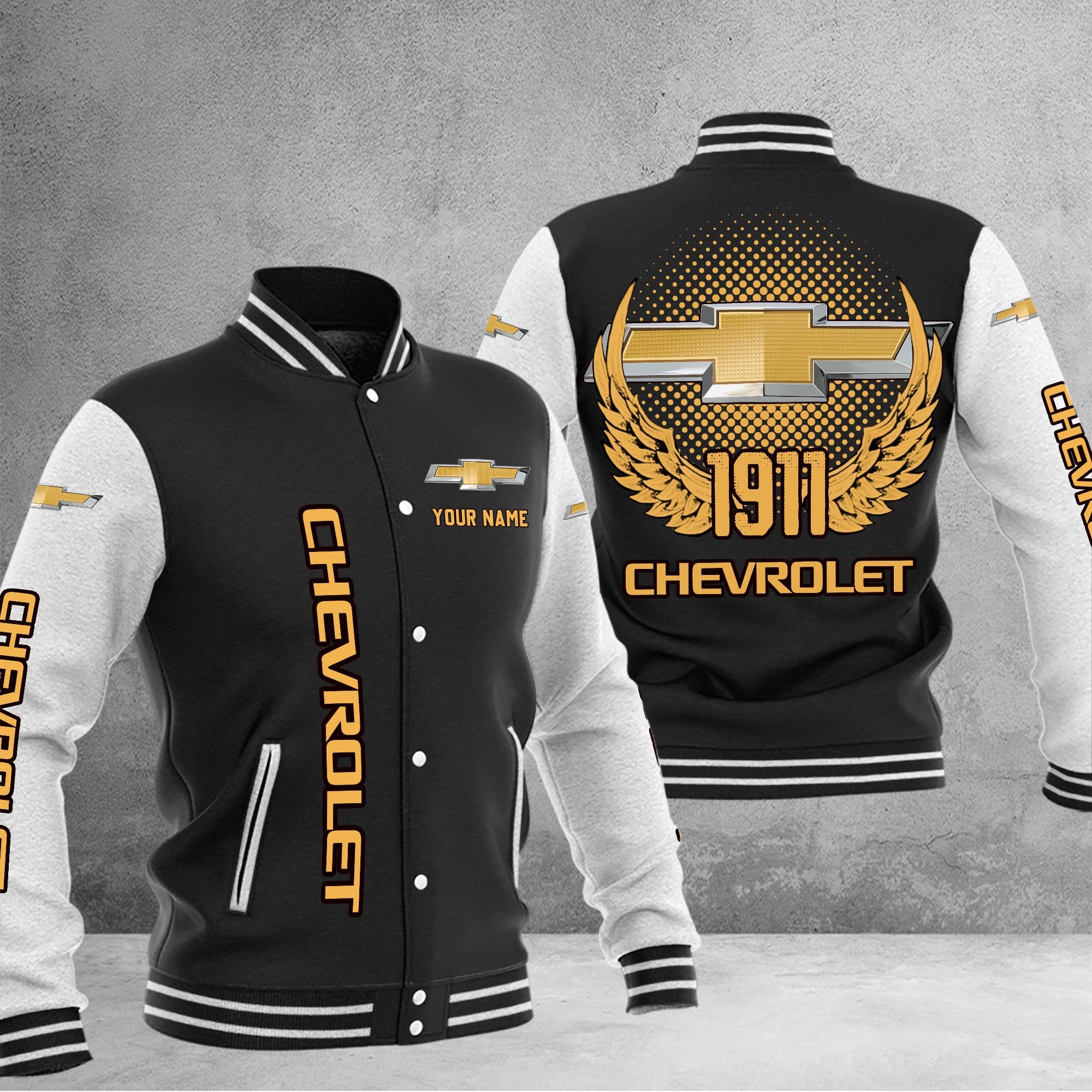 Chevrolet DMHJ1028 Baseball Jacket Multicolor - Famjoys Chevrolet DMHJ1028 Baseball Jacket Multicolor - Famjoys