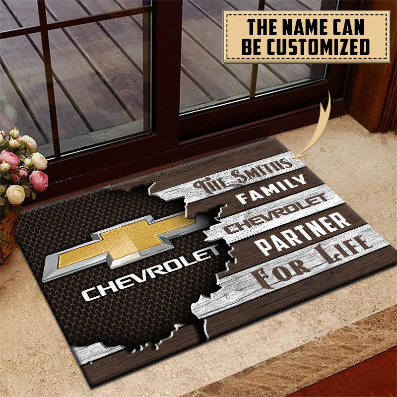 Chevrolet Doormat Custom Name, Multicolor - Famjoys Chevrolet Doormat Custom Name, Multicolor - Famjoys
