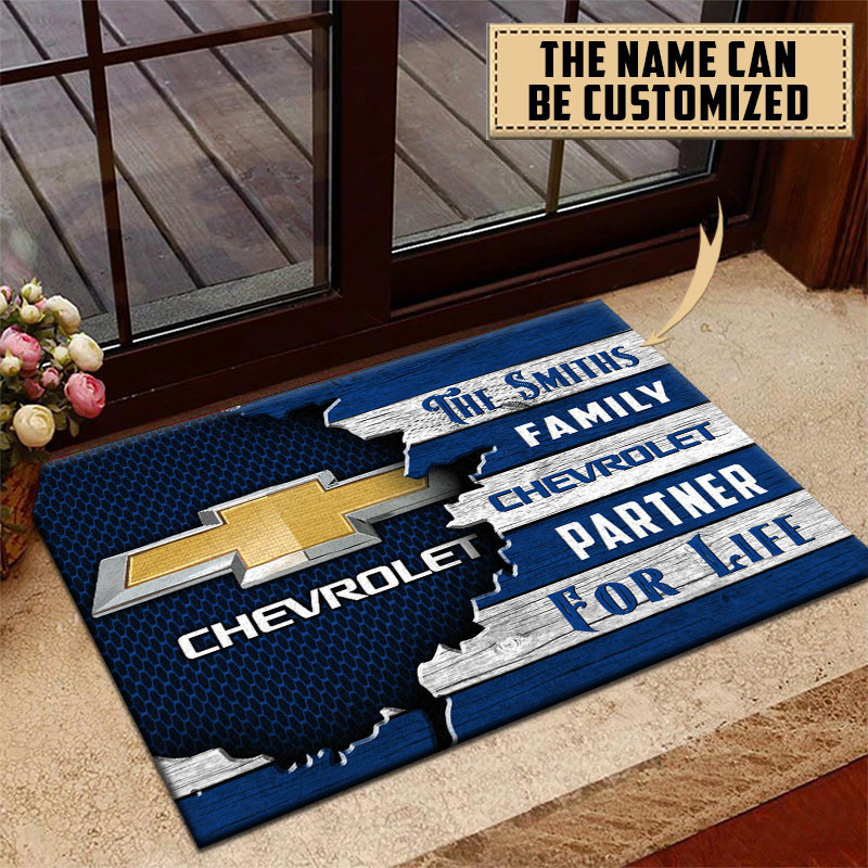 Chevrolet Doormat Custom Name, Multicolor - Famjoys Chevrolet Doormat Custom Name, Multicolor - Famjoys