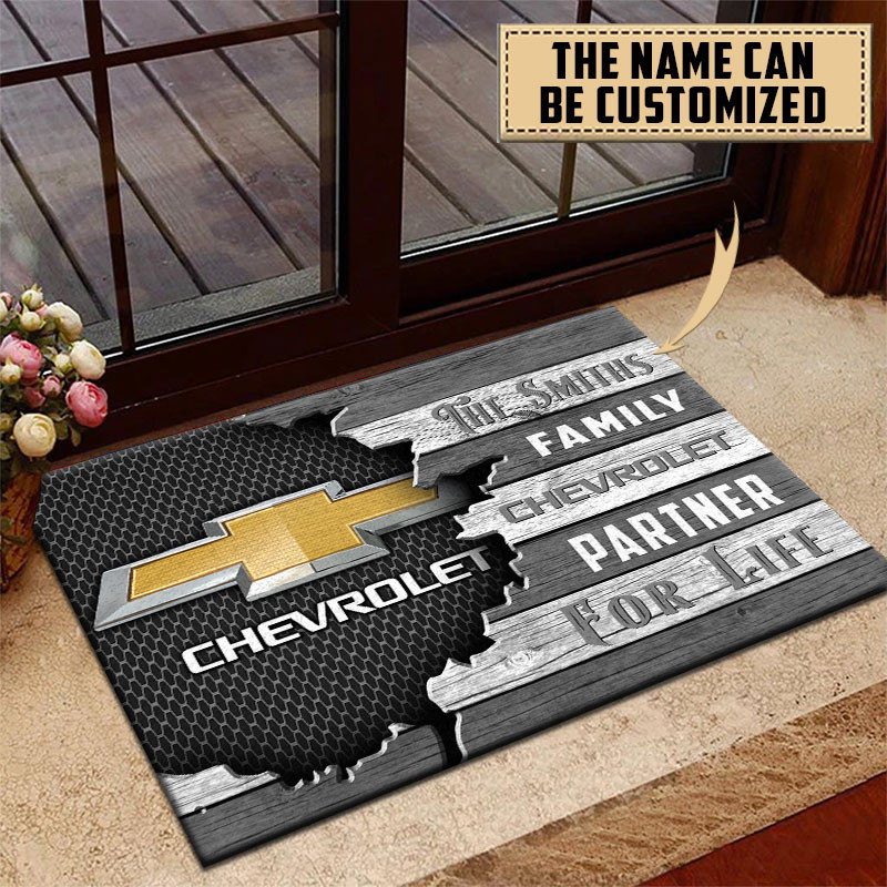 Chevrolet Doormat Custom Name, Multicolor - Famjoys Chevrolet Doormat Custom Name, Multicolor - Famjoys