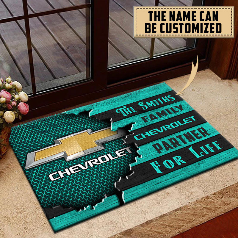 Chevrolet Doormat Custom Name, Multicolor - Famjoys Chevrolet Doormat Custom Name, Multicolor - Famjoys