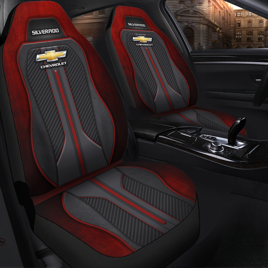 Chevrolet Silverado Car Seat Cover Ver1 - Famjoys Chevrolet Silverado Car Seat Cover Ver1 - Famjoys