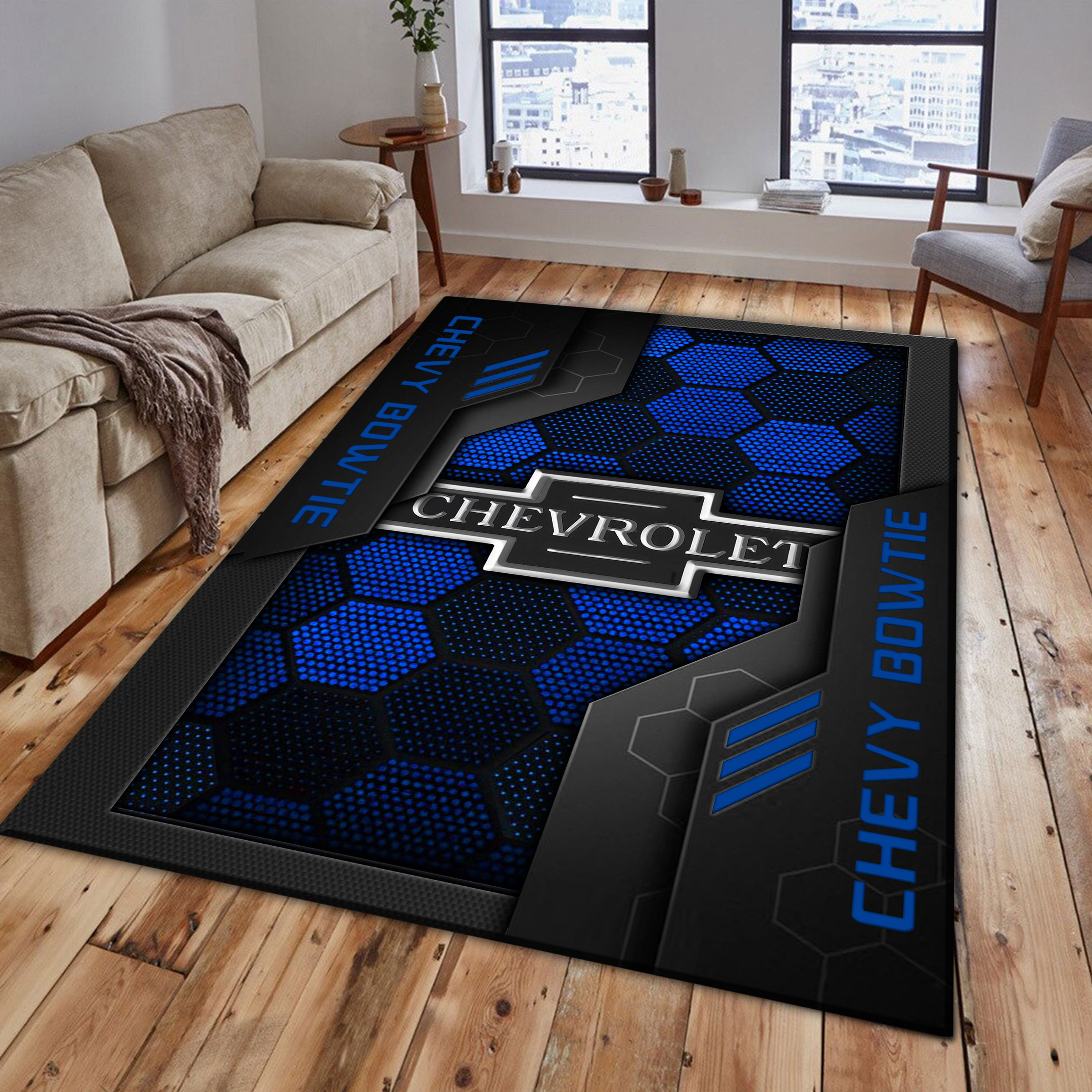 Chevy bowtie Area Rugs 3560 Multicolor - Famjoys Chevy bowtie Area Rugs 3560 Multicolor - Famjoys