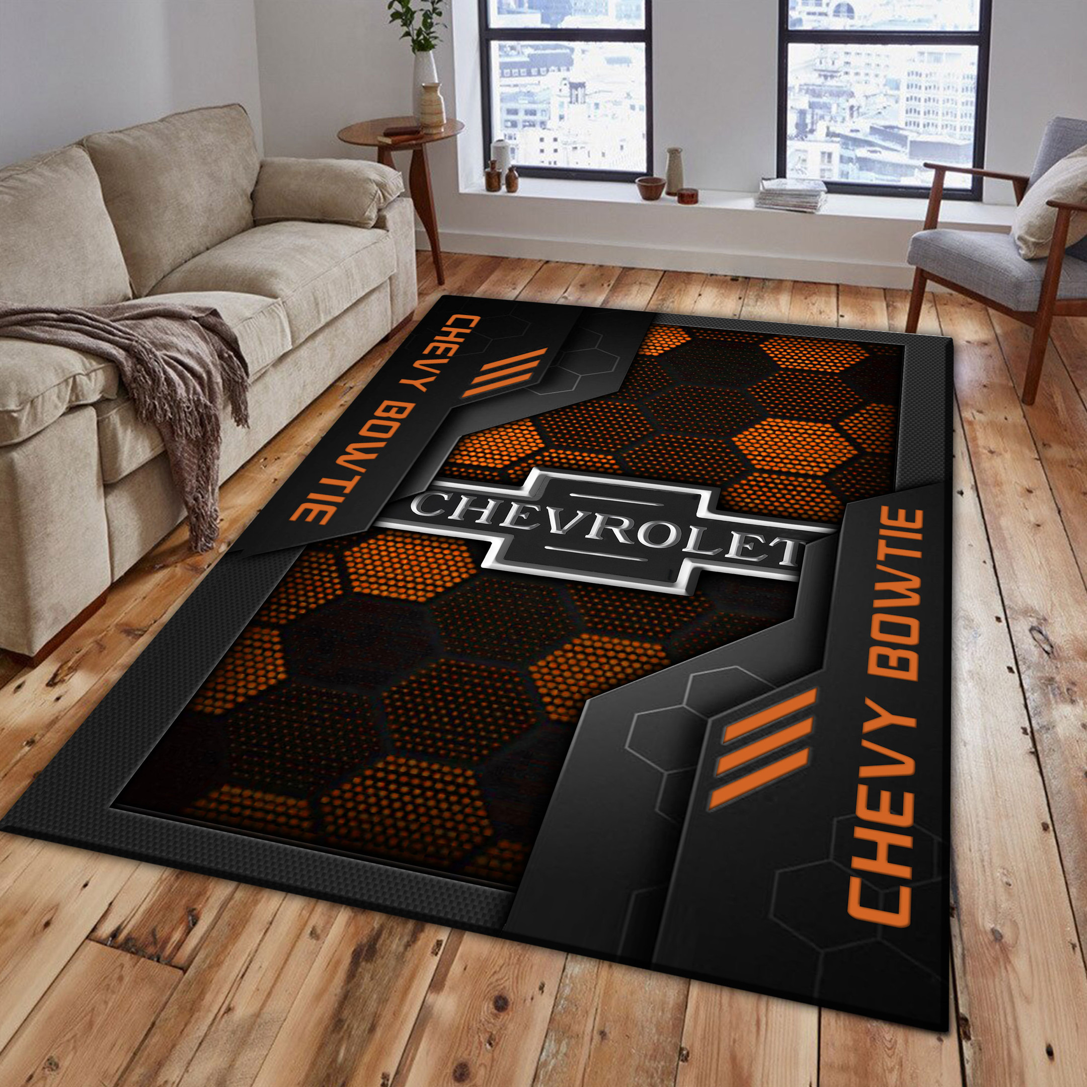 Chevy bowtie Area Rugs 3560 Multicolor - Famjoys Chevy bowtie Area Rugs 3560 Multicolor - Famjoys