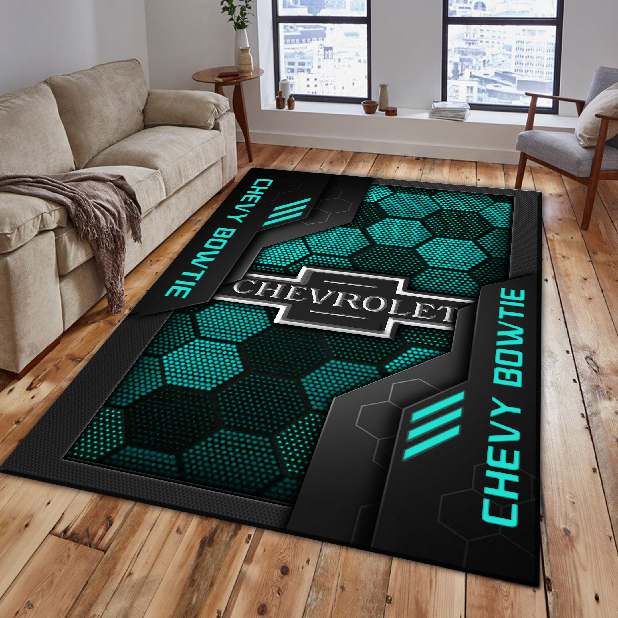 Chevy bowtie Area Rugs 3560 Multicolor - Famjoys Chevy bowtie Area Rugs 3560 Multicolor - Famjoys