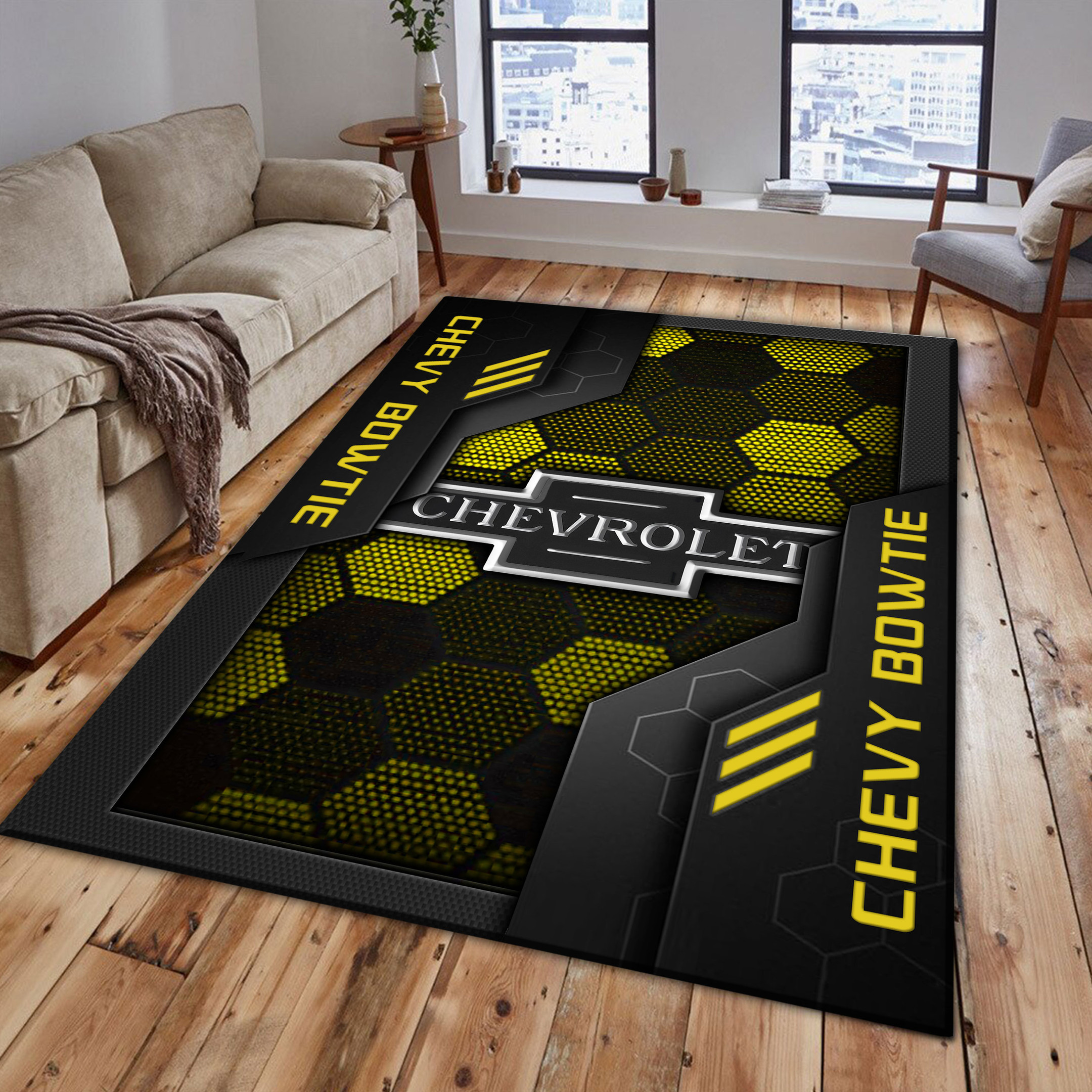 Chevy bowtie Area Rugs 3560 Multicolor - Famjoys Chevy bowtie Area Rugs 3560 Multicolor - Famjoys