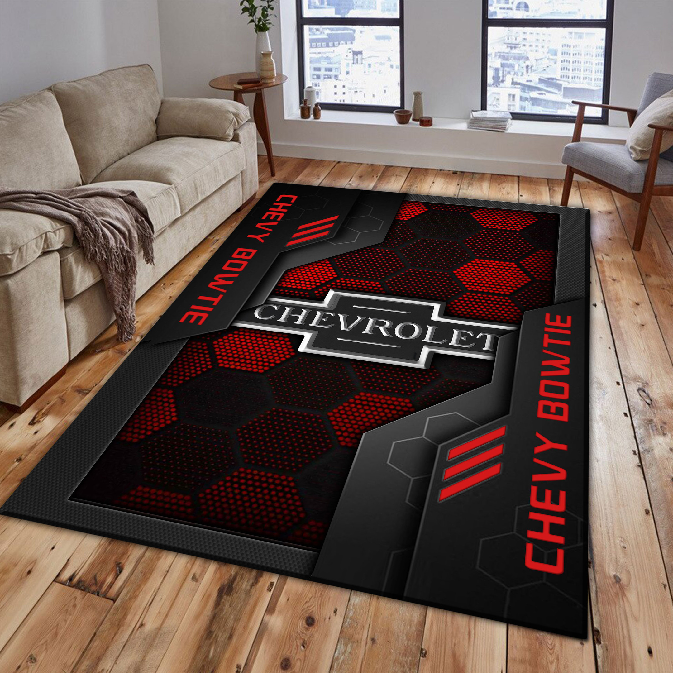 Chevy bowtie Area Rugs 3560 Multicolor - Famjoys Chevy bowtie Area Rugs 3560 Multicolor - Famjoys