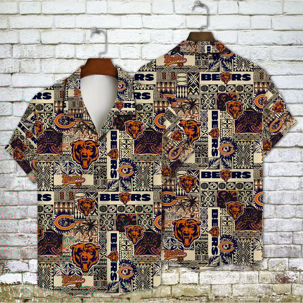 Chicago Bears 2023 AOP Hawaiian Shirt V4 - Famjoys Chicago Bears 2023 AOP Hawaiian Shirt V4 - Famjoys