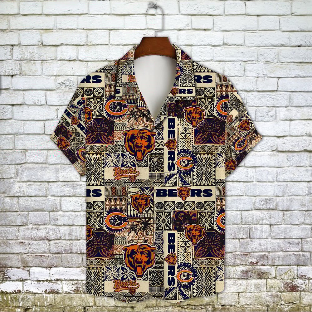 Chicago Bears 2023 AOP Hawaiian Shirt V4 - Famjoys Chicago Bears 2023 AOP Hawaiian Shirt V4 - Famjoys