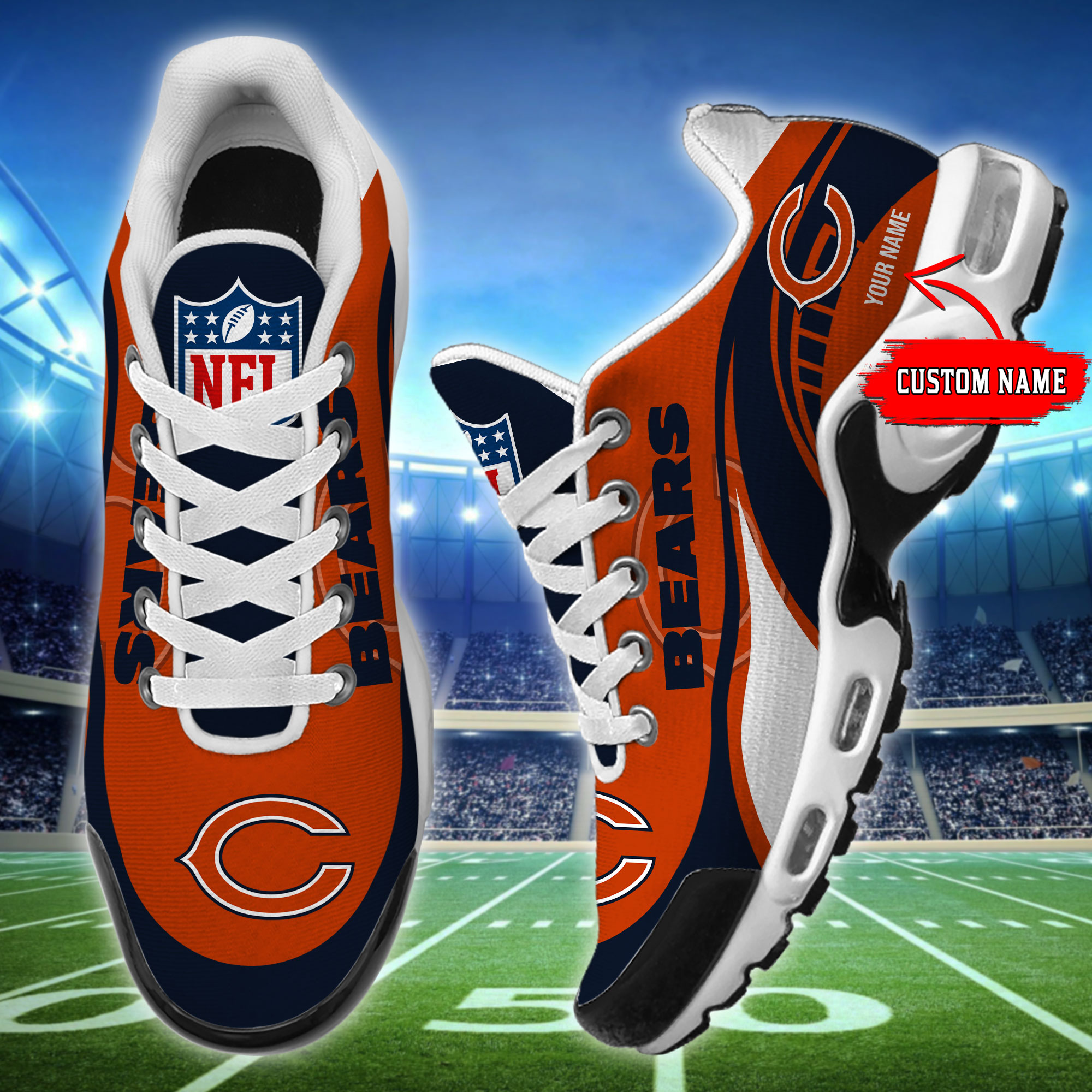 Chicago Bears-32 Teams TN H56 SHOES Cool Gift-SP18082338ID02 - Famjoys Chicago Bears-32 Teams TN H56 SHOES Cool Gift-SP18082338ID02 - Famjoys