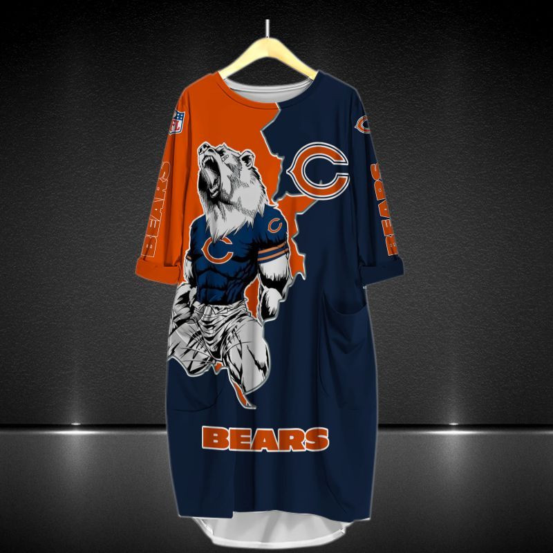 Chicago Bears All Over Print Caftan8520 - Famjoys Chicago Bears All Over Print Caftan8520 - Famjoys