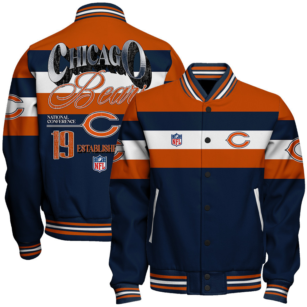 Chicago Bears - Fire Burning Opponents Unisex Varsity Jacket