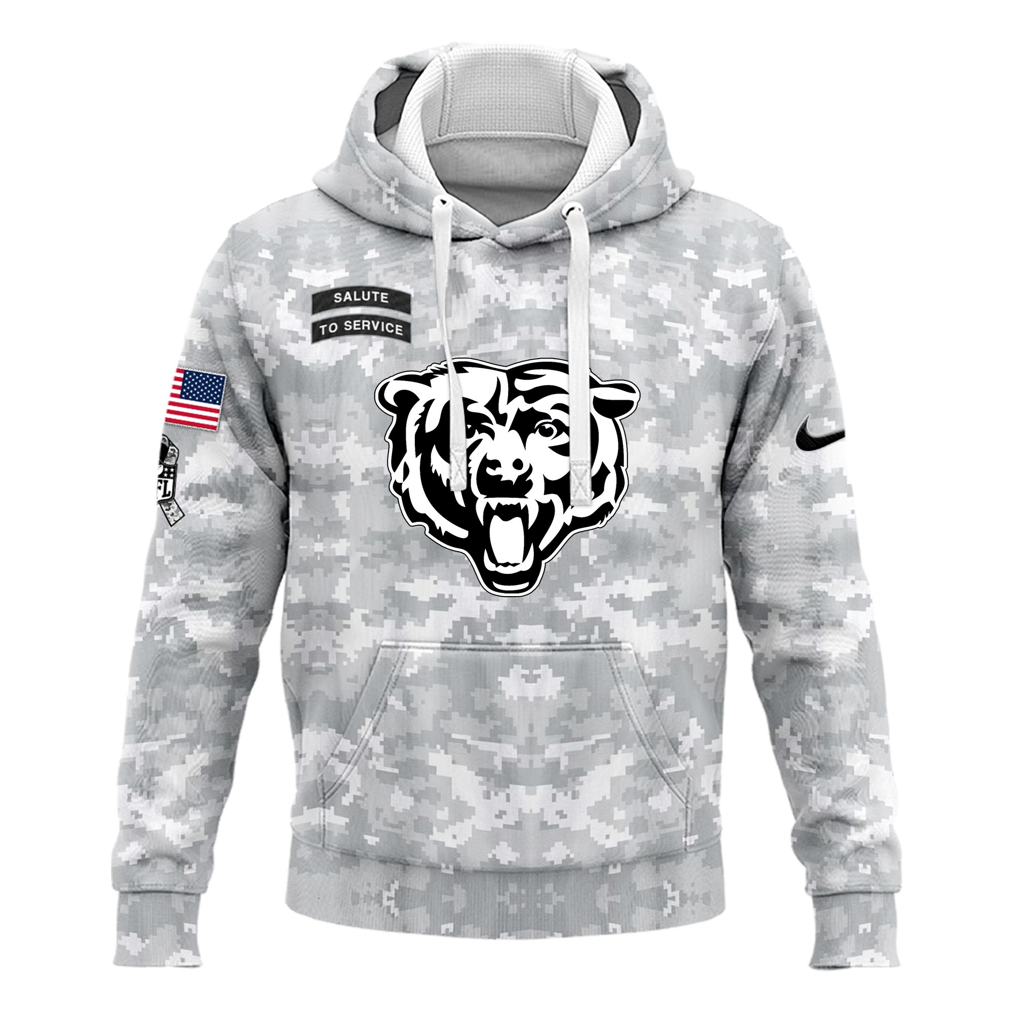 Chicago Bears Hoodie Camo Salute to Service Club - Famjoys Chicago Bears Hoodie Camo Salute to Service Club - Famjoys