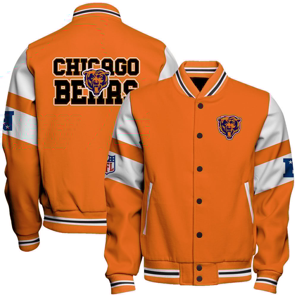 Chicago Bears National Football Conference Unisex Varsity Jacket V11 - Famjoys Chicago Bears National Football Conference Unisex Varsity Jacket V11 - Famjoys