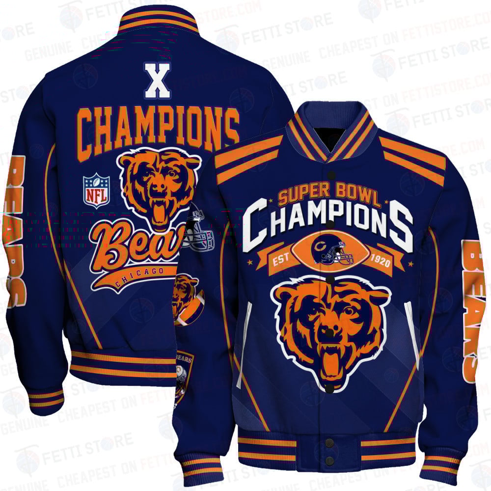 Chicago Bears National Football League Champions Varsity Jacket - Famjoys Chicago Bears National Football League Champions Varsity Jacket - Famjoys