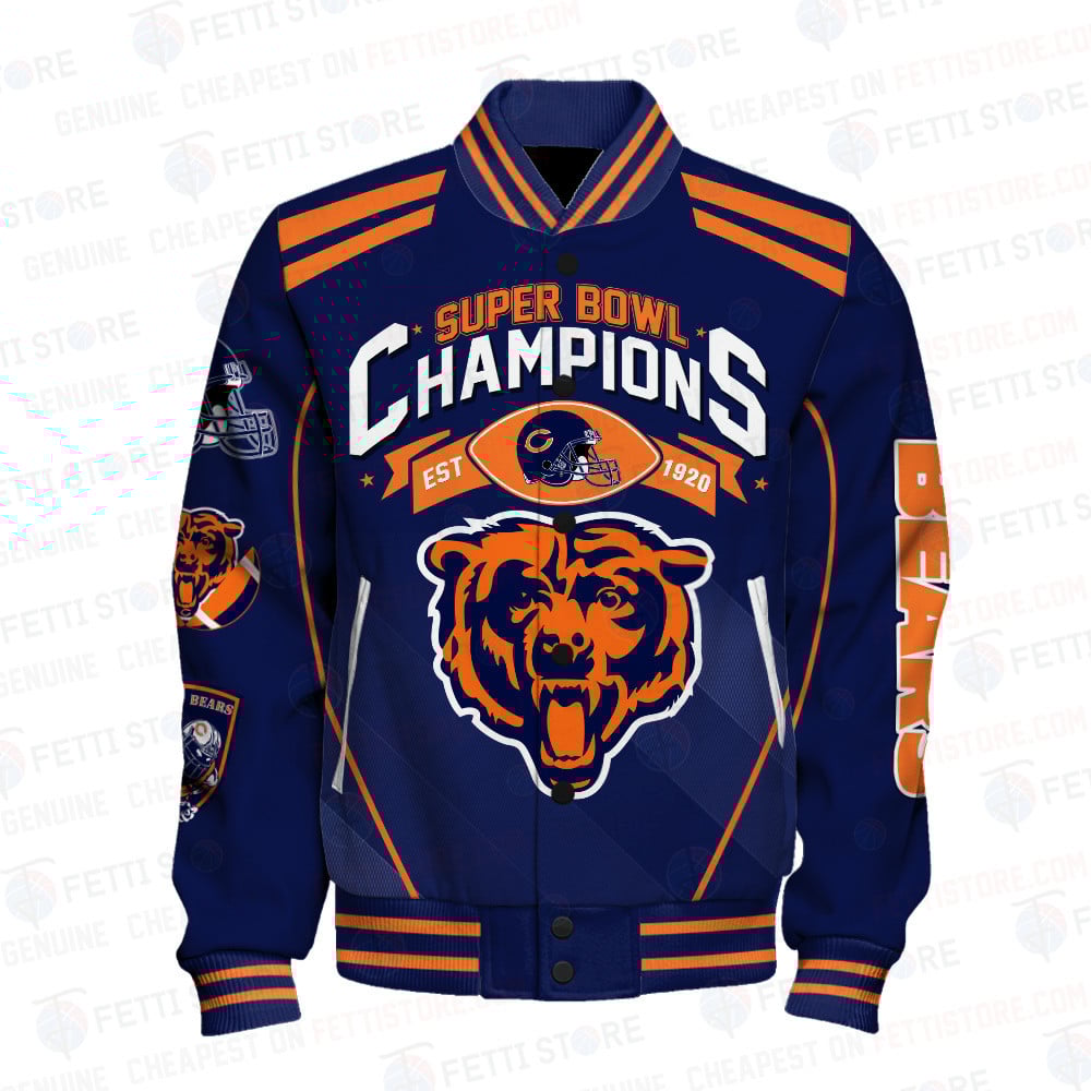 Chicago Bears National Football League Champions Varsity Jacket - Famjoys Chicago Bears National Football League Champions Varsity Jacket - Famjoys