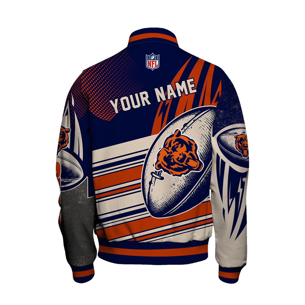 Chicago Bears - National Football League Customized AOP Varsity Jacket V10 - Famjoys Chicago Bears - National Football League Customized AOP Varsity Jacket V10 - Famjoys