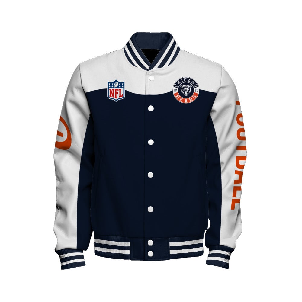 Chicago Bears National Football League Face Any Weather Unisex Varsity Jacket - Famjoys Chicago Bears National Football League Face Any Weather Unisex Varsity Jacket - Famjoys