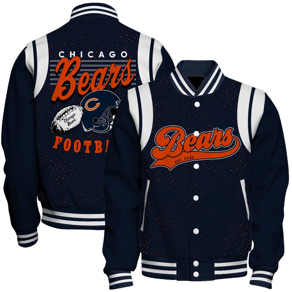 Chicago Bears National Football League Make Your Mark Unisex Varsity Jacket - Famjoys Chicago Bears National Football League Make Your Mark Unisex Varsity Jacket - Famjoys