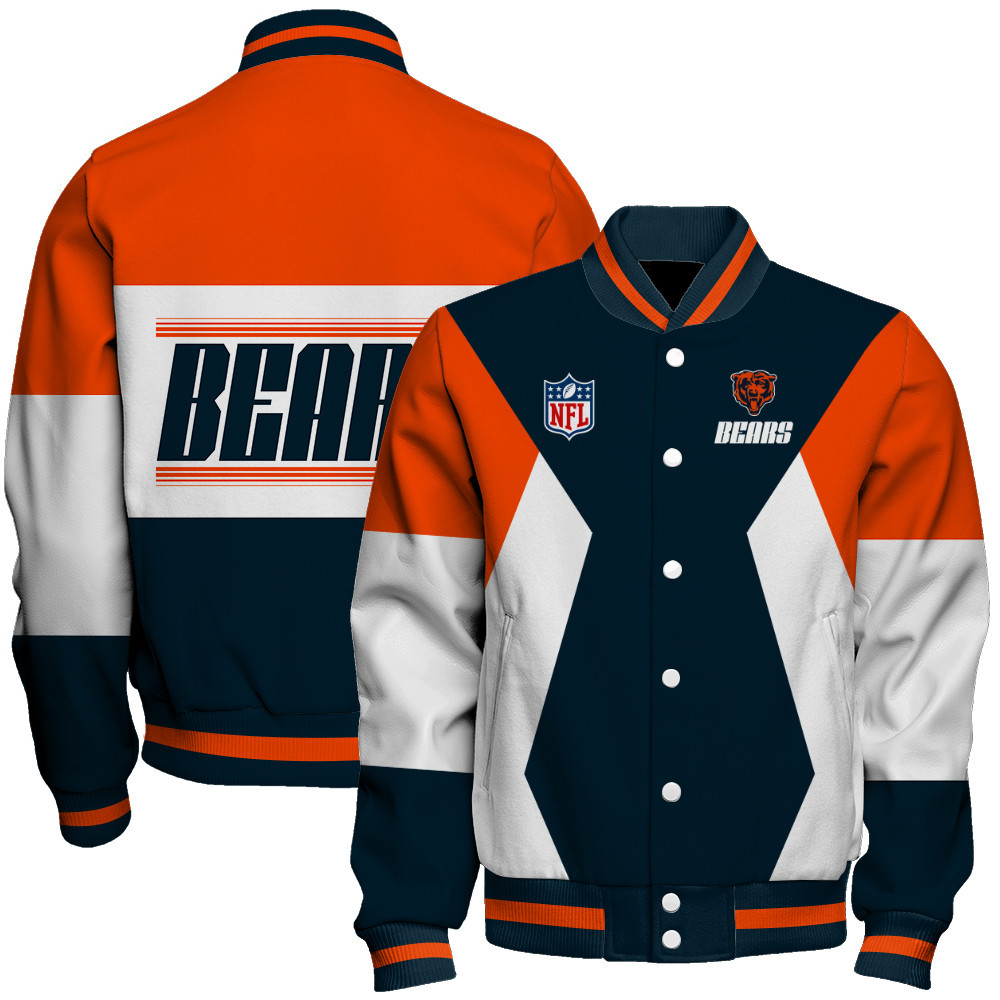 Chicago Bears National Football League Unisex Varsity Jacket - Famjoys Chicago Bears National Football League Unisex Varsity Jacket - Famjoys