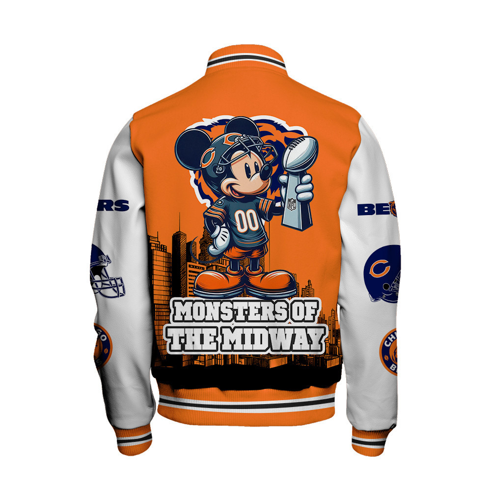 Chicago Bears National Football League Varsity Jacket STM V5 - Famjoys Chicago Bears National Football League Varsity Jacket STM V5 - Famjoys