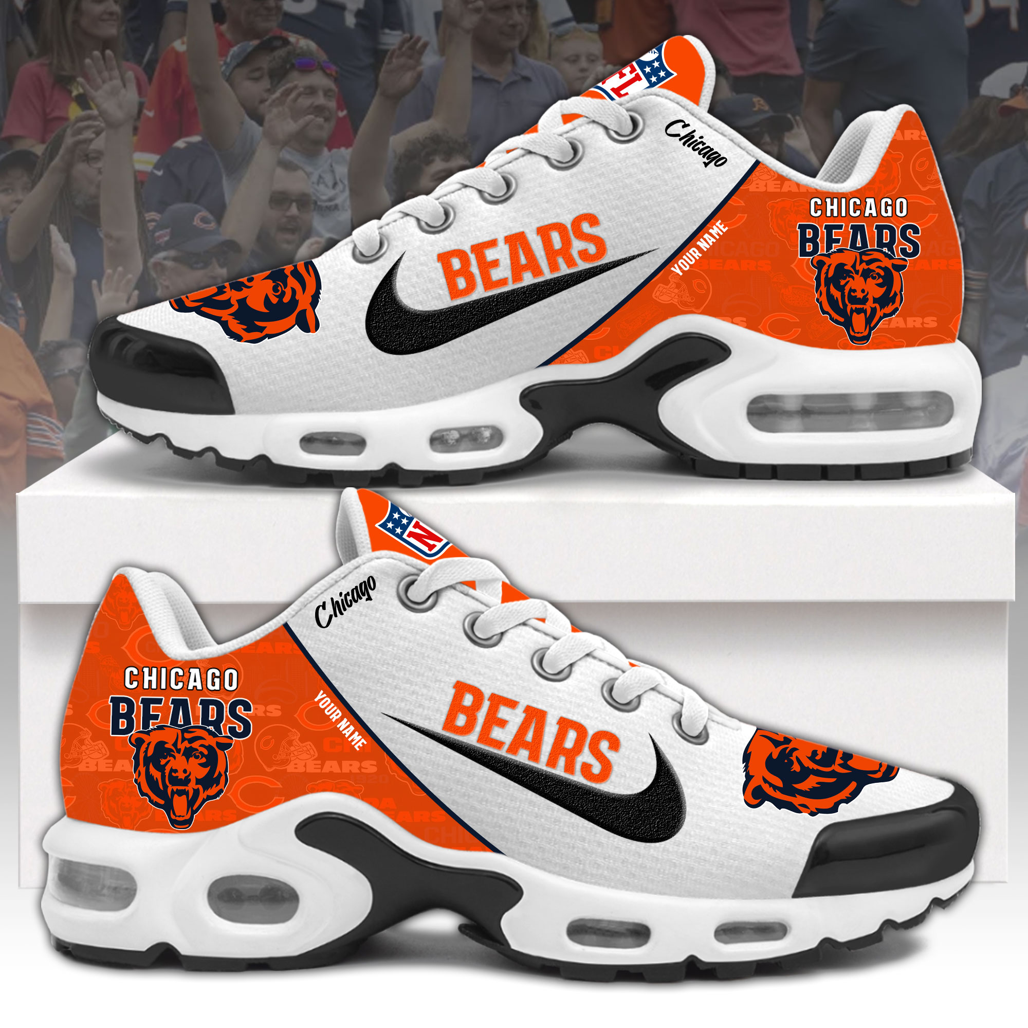 Chicago Bears Personalized Shoes - Famjoys Chicago Bears Personalized Shoes - Famjoys