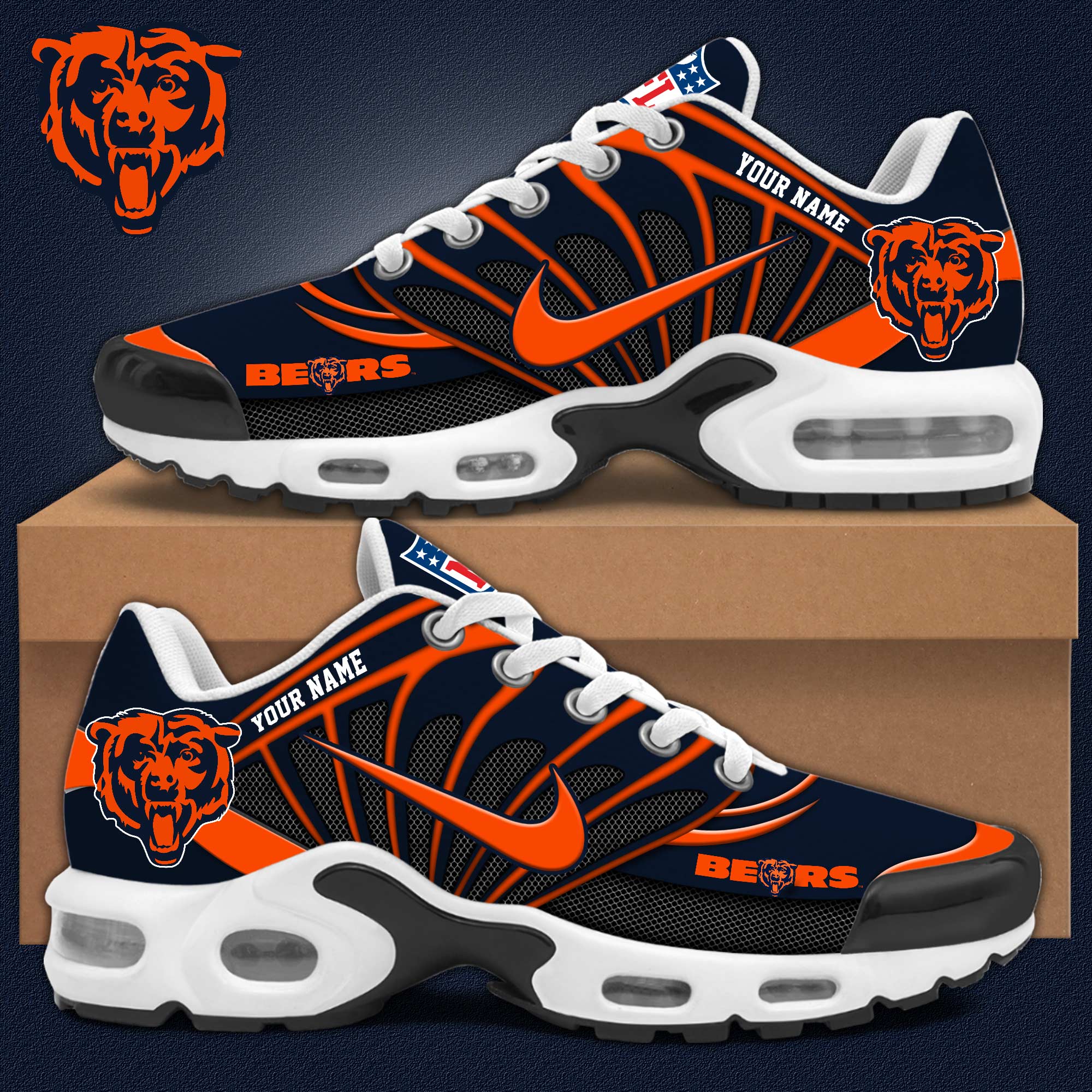 Chicago Bears Personalized Shoes - Famjoys Chicago Bears Personalized Shoes - Famjoys