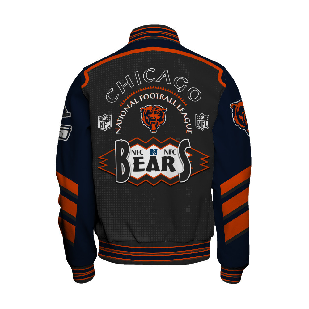 Chicago Bears - Relentless Determination Unisex Varsity Jacket - Famjoys Chicago Bears - Relentless Determination Unisex Varsity Jacket - Famjoys