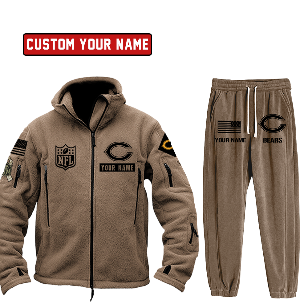 Chicago Bears Salute To Service Personalized H267 Fleece Tactical Jacket Set Combo SP06122306ID02DS01 - Famjoys Chicago Bears Salute To Service Personalized H267 Fleece Tactical Jacket Set Combo SP06122306ID02DS01 - Famjoys