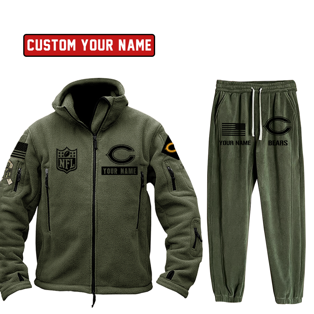 Chicago Bears Salute To Service Personalized H267 Fleece Tactical Jacket Set Combo SP06122306ID02DS01 - Famjoys Chicago Bears Salute To Service Personalized H267 Fleece Tactical Jacket Set Combo SP06122306ID02DS01 - Famjoys