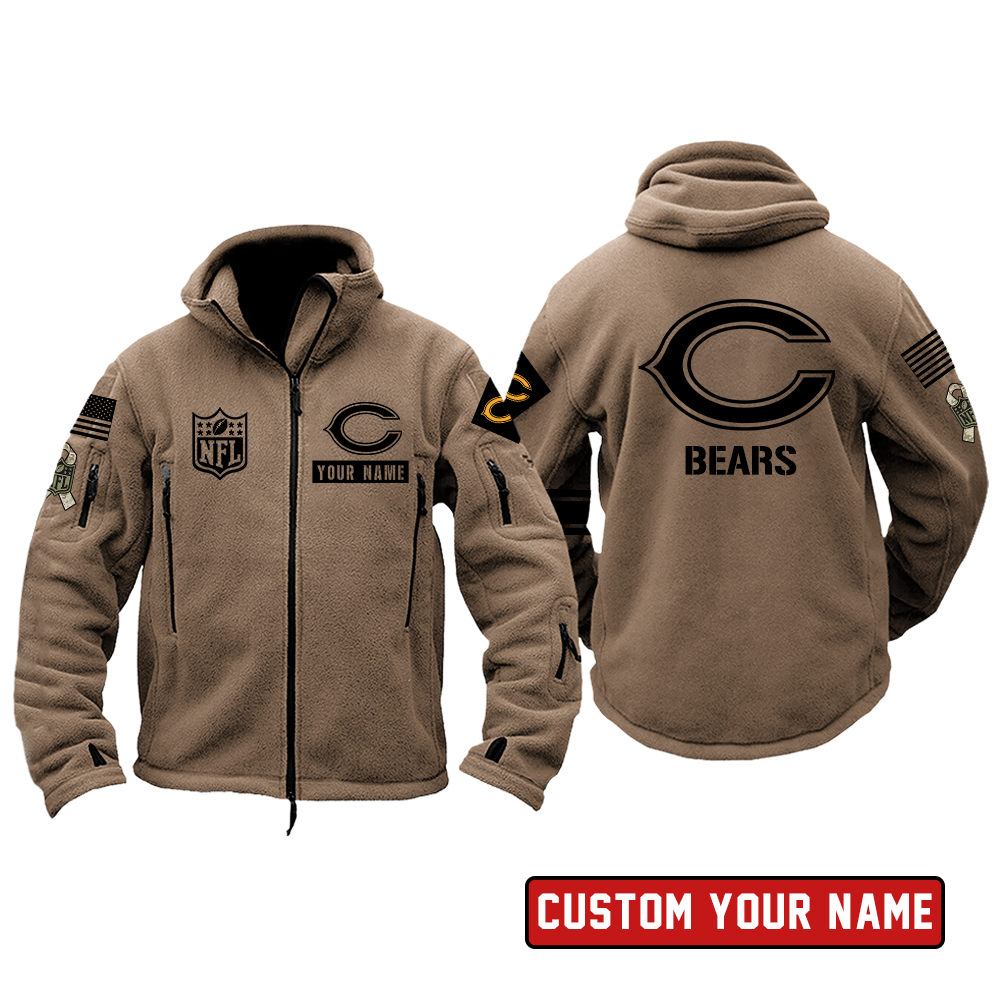 Chicago Bears Salute To Service Personalized H267 Fleece Tactical Jacket Set Combo SP06122306ID02DS01 - Famjoys Chicago Bears Salute To Service Personalized H267 Fleece Tactical Jacket Set Combo SP06122306ID02DS01 - Famjoys
