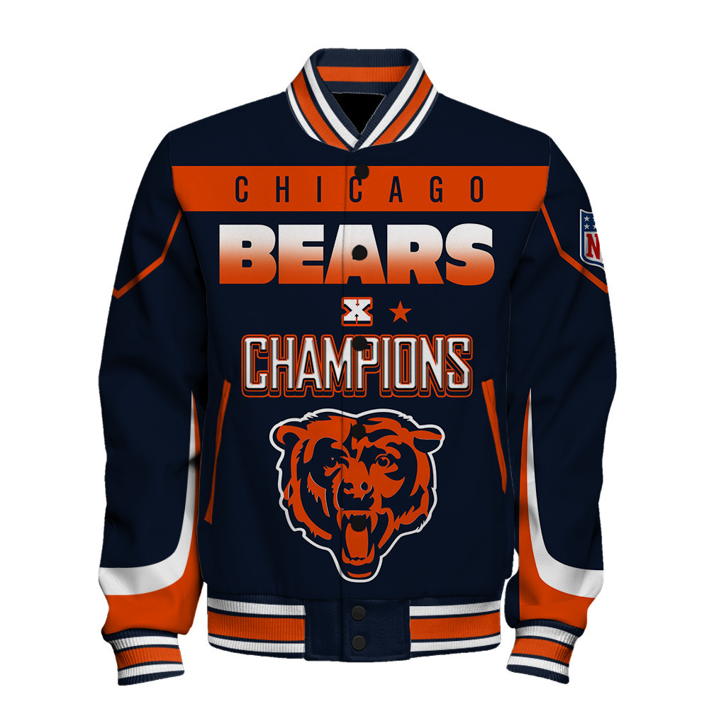 Chicago Bears X Super Bowl Champions Varsity Jacket - Famjoys Chicago Bears X Super Bowl Champions Varsity Jacket - Famjoys